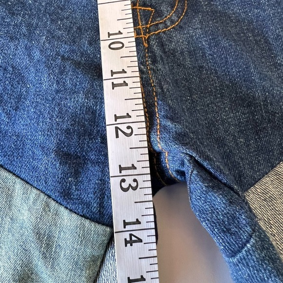 Mnml Jeans Mens 34 Fits 36x32 Patchwork Embroidered Baggy Denim Pants Floral - Picture 10 of 13